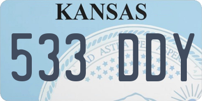 KS license plate 533DDY