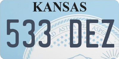 KS license plate 533DEZ