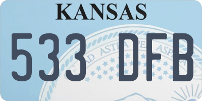 KS license plate 533DFB