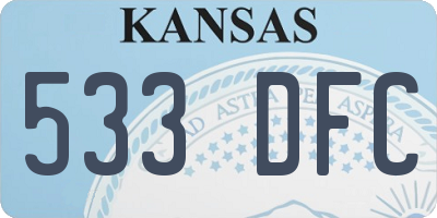 KS license plate 533DFC