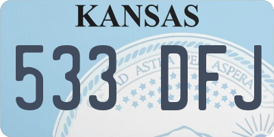 KS license plate 533DFJ