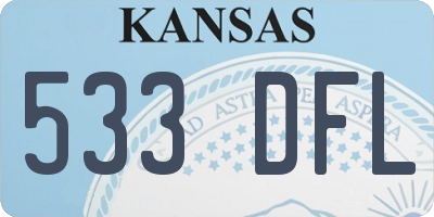KS license plate 533DFL