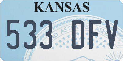 KS license plate 533DFV
