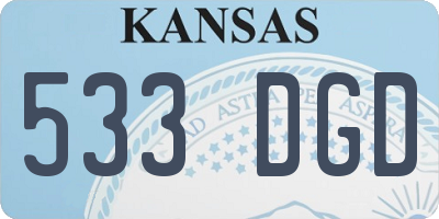 KS license plate 533DGD
