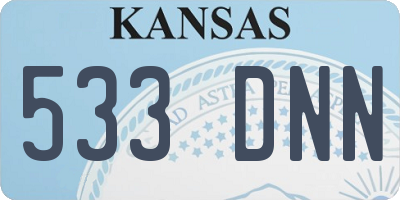 KS license plate 533DNN