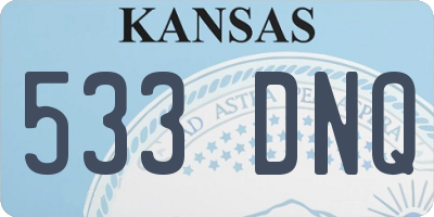 KS license plate 533DNQ