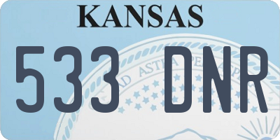 KS license plate 533DNR