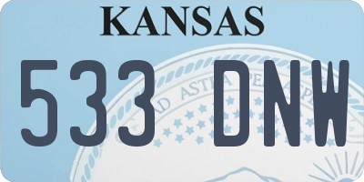 KS license plate 533DNW
