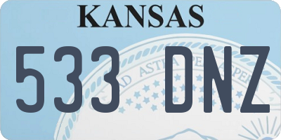 KS license plate 533DNZ