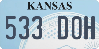 KS license plate 533DOH