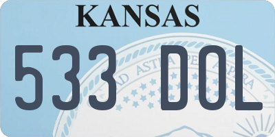 KS license plate 533DOL