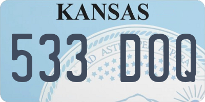 KS license plate 533DOQ