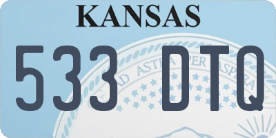 KS license plate 533DTQ