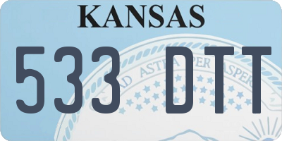 KS license plate 533DTT