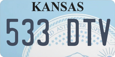 KS license plate 533DTV