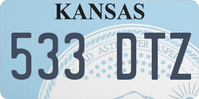 KS license plate 533DTZ