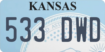 KS license plate 533DWD