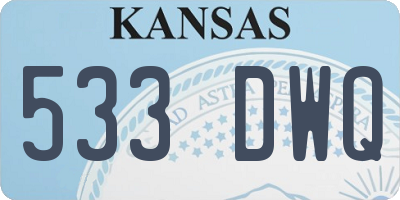 KS license plate 533DWQ