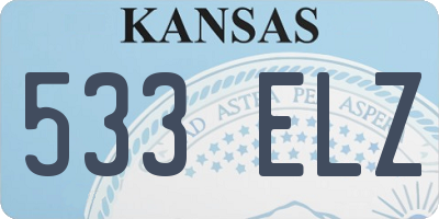 KS license plate 533ELZ
