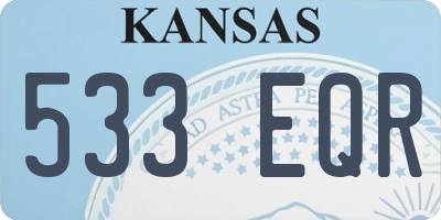 KS license plate 533EQR