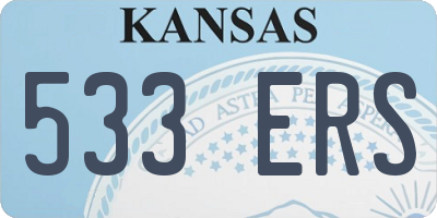 KS license plate 533ERS