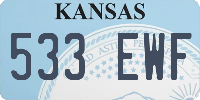 KS license plate 533EWF