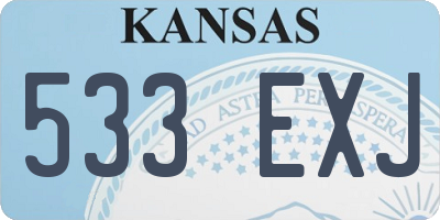 KS license plate 533EXJ