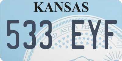KS license plate 533EYF