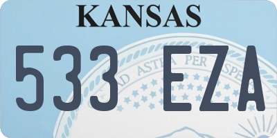 KS license plate 533EZA