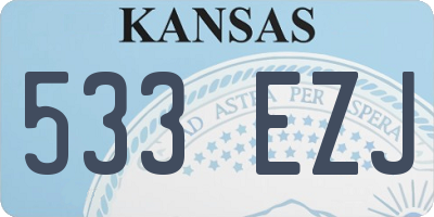 KS license plate 533EZJ