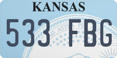 KS license plate 533FBG