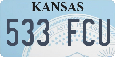 KS license plate 533FCU