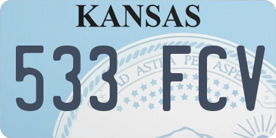 KS license plate 533FCV