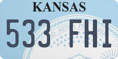 KS license plate 533FHI