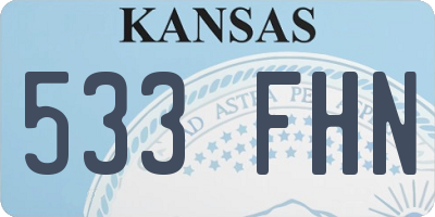 KS license plate 533FHN