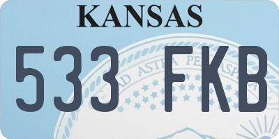 KS license plate 533FKB