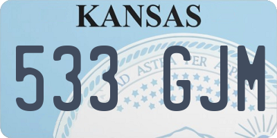 KS license plate 533GJM