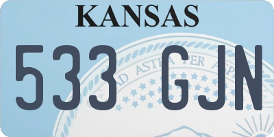 KS license plate 533GJN
