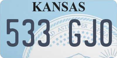 KS license plate 533GJO
