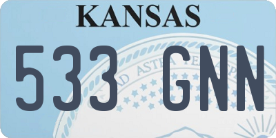 KS license plate 533GNN