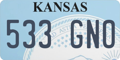 KS license plate 533GNO