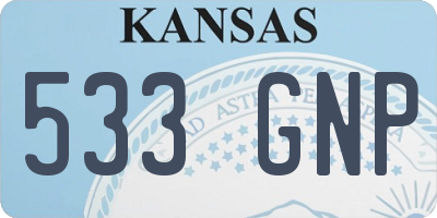 KS license plate 533GNP
