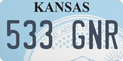 KS license plate 533GNR