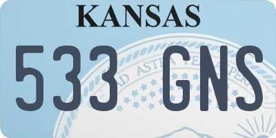 KS license plate 533GNS