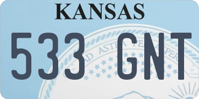 KS license plate 533GNT