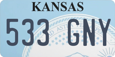KS license plate 533GNY
