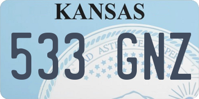 KS license plate 533GNZ