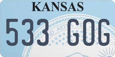KS license plate 533GOG