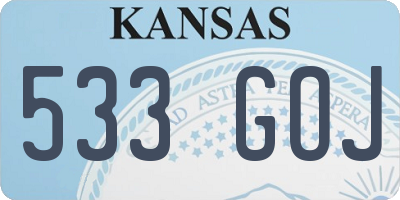 KS license plate 533GOJ