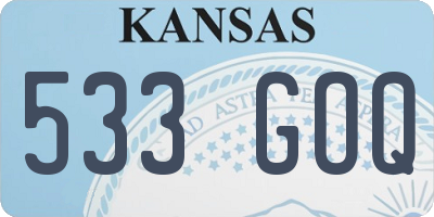KS license plate 533GOQ